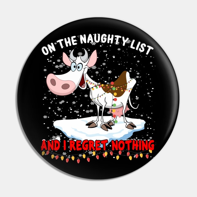 Funny Christmas Cows Lights Cow Lovers Pin by reginaturner