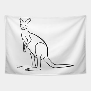 Stick figure Kangaroo Tapestry