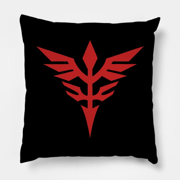 Neo Zeon Logo Pillow by kimikodesign