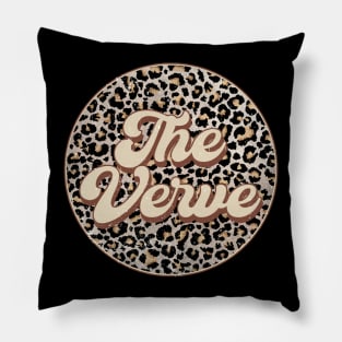 Retro Music Verve Personalized Name Circle Birthday Pillow