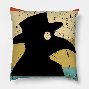 Plague Doctor Retro Pillow