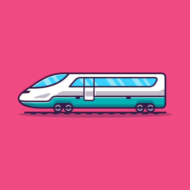 Fast Train Cartoon Illustration by Catalyst Labs