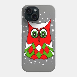 WHITE Christmas Owl Phone Case