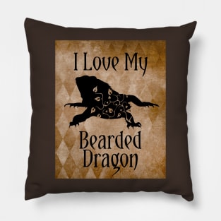 Bearded Dragon - I Love My Bearded Dragon Pillow