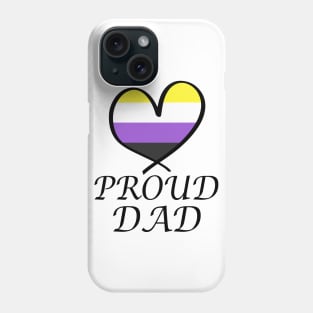 Proud Dad LGBT Gay Pride Month Nonbinary Flag Phone Case