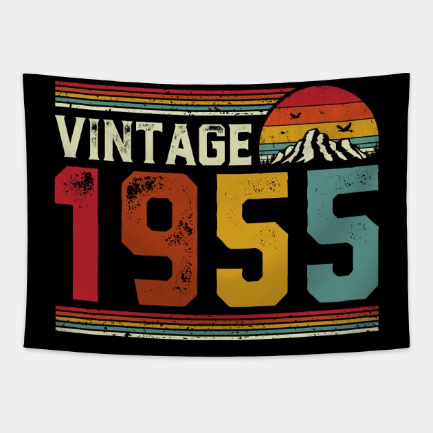 Vintage 1955 Birthday Gift Retro Style Tapestry by Foatui