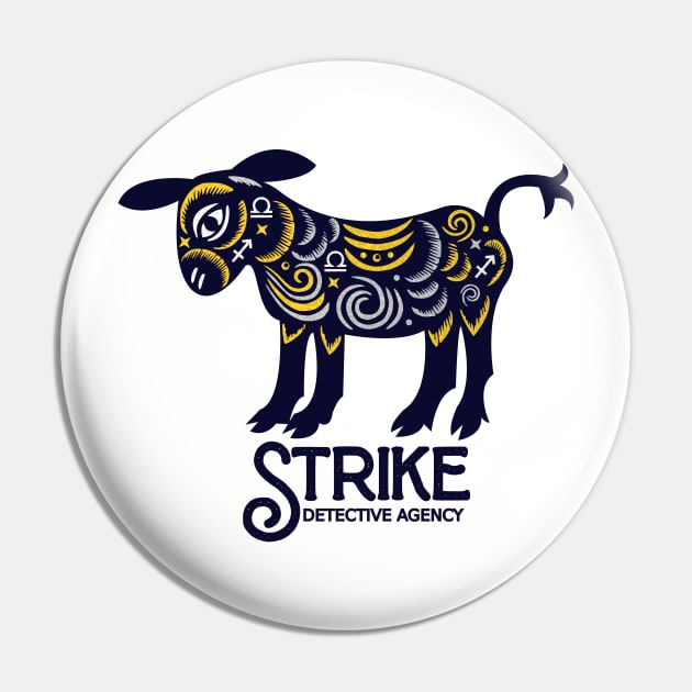 Cormoran Strike - Donkey Pin by MorvernDesigns