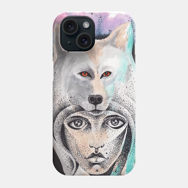 wolf girl Phone Case by IvanJoh