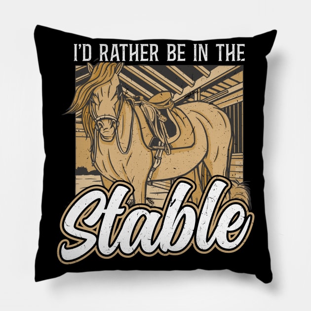 I'd Rather Be In The Stable - Clydesdale Pillow by Peco-Designs