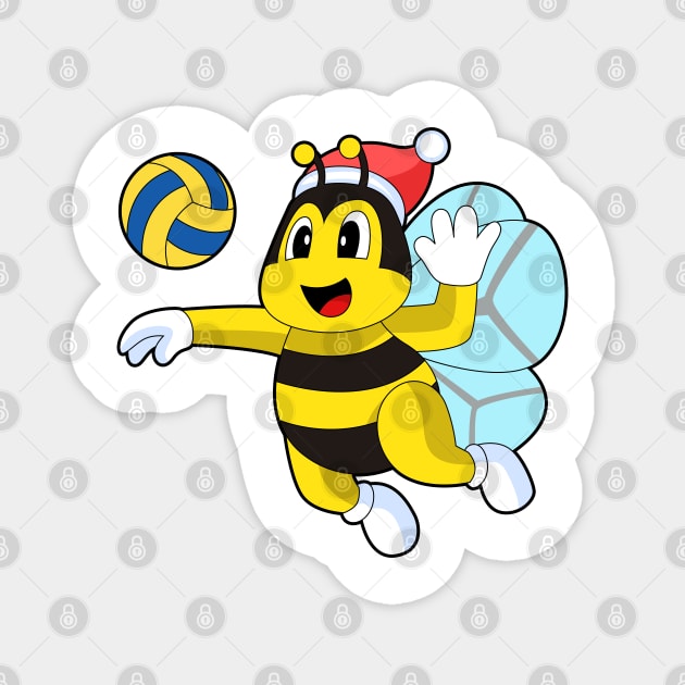 Bee Christmas Volleyball Magnet by Markus Schnabel