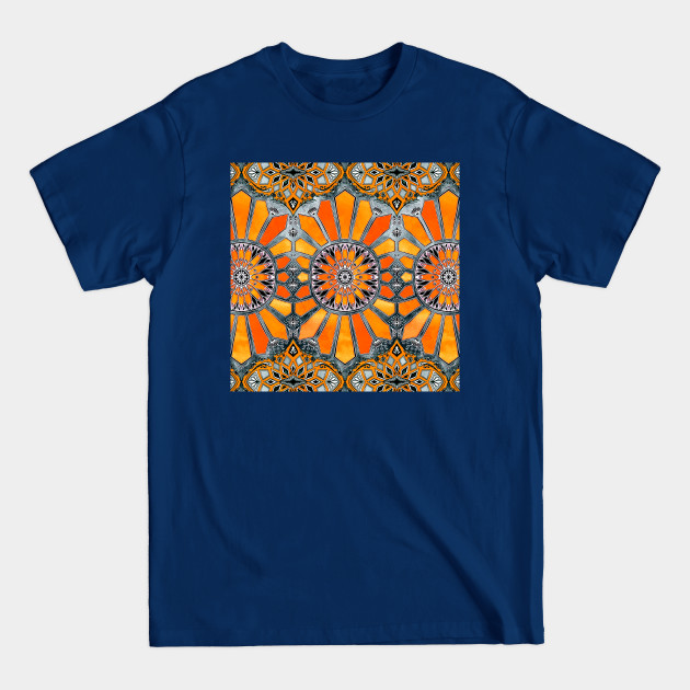 Disover Celebrating the 70's - tangerine orange watercolor on grey - Celebration - T-Shirt