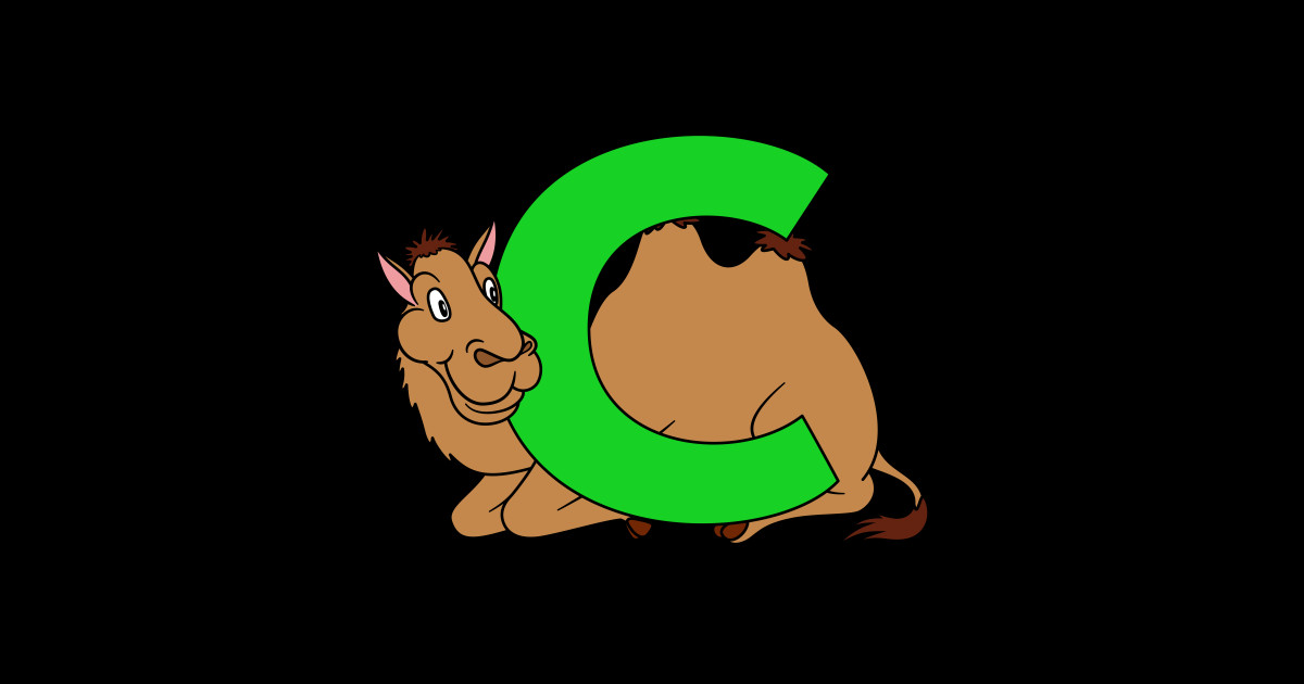 Letter C with Camel - Camel - Sticker | TeePublic