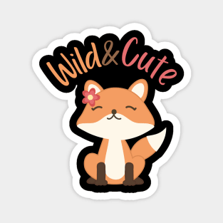 Wild And Cute Fox, Cute Girly Design Magnet