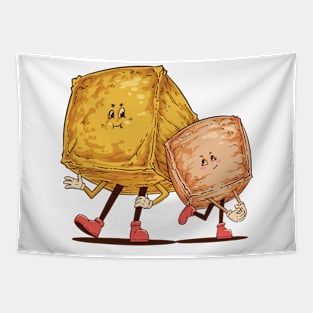 Fried Tofu with Red Shoes Tapestry