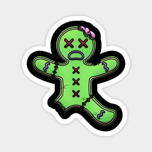 Zombie Gingerbread Man Magnet