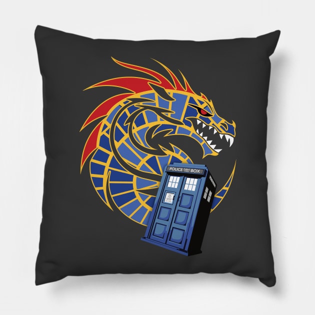 Dragon Carpet Con Whovian Pillow by Geektastic Designs