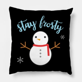 Cute Frosty Snowman Pillow