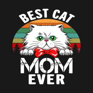 Vintage Best Cat Mom Ever T-Shirt