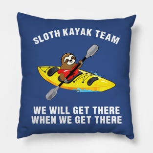 sloth kayak team Pillow