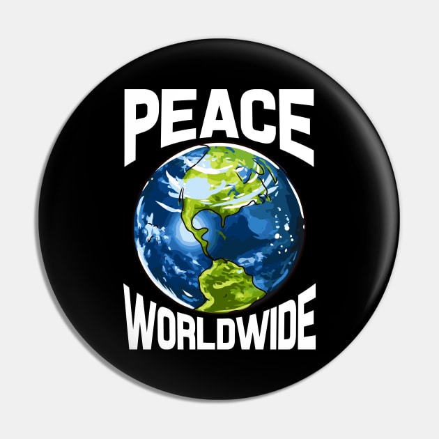 Peace Worldwide Mother Earth Pacifist Hipster Pin by theperfectpresents