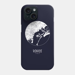 Venice, Italy City Map - Full Moon Phone Case