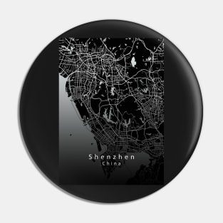 Shenzhen China City Map dark Pin