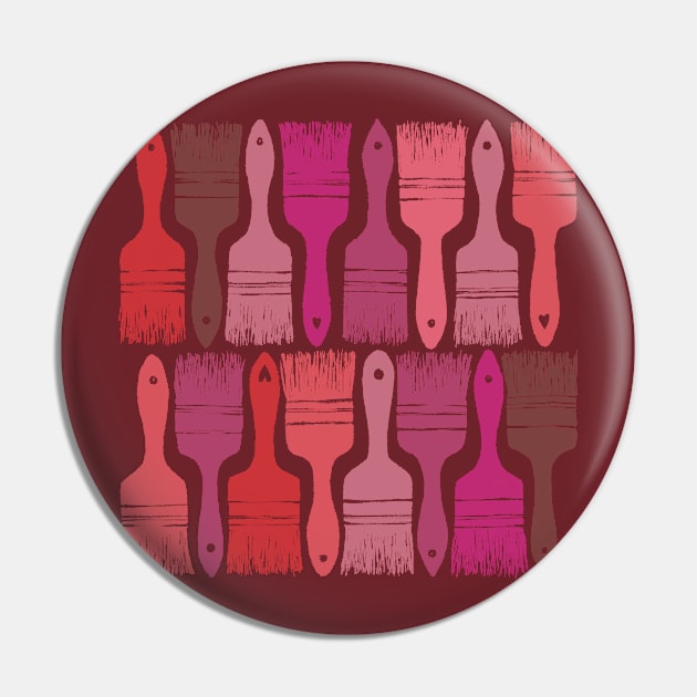 Paintbrush , seamless pattern in red tones Pin by marina63