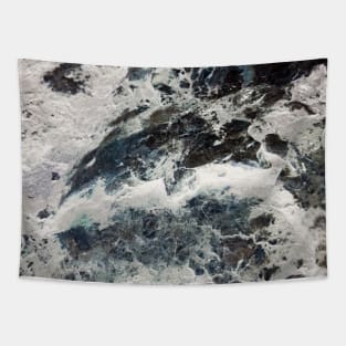 Contrasted blue and white rock formation Tapestry