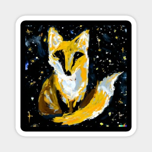 Beautiful Fox and Stars - 1 Magnet