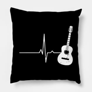 Acoustic Guitar Heartbeat Pillow