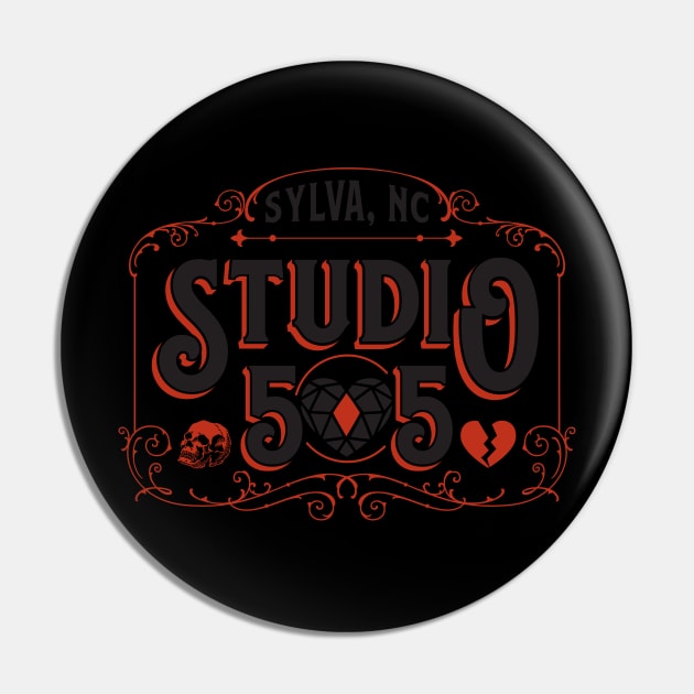 Studio 505 Heart and Skull Pin by Studio 505 