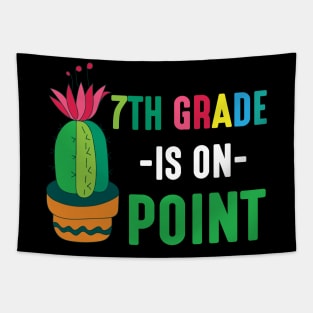 Cactus Student Happy Back School Day 7th Grade Is On Point Tapestry