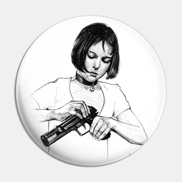 A Profissional Mathilda Leon e o Pin de Lapela de Filme e Jogo do