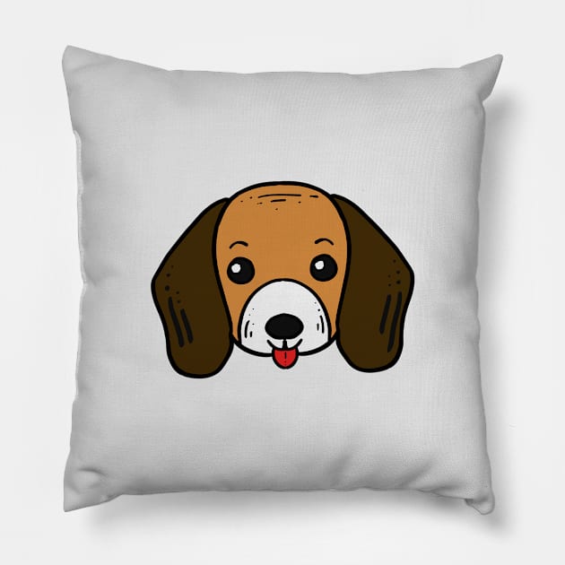 cute Beagle Pillow by Sweet Sugar