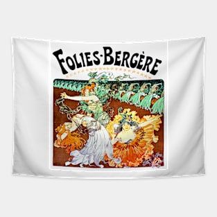 Women Dancers Folies-Bergère Cabaret Paris 1900 Leo Lelée Tapestry