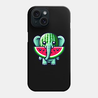 Sweet Serenity: Elephant Watermelon Wonderland Phone Case