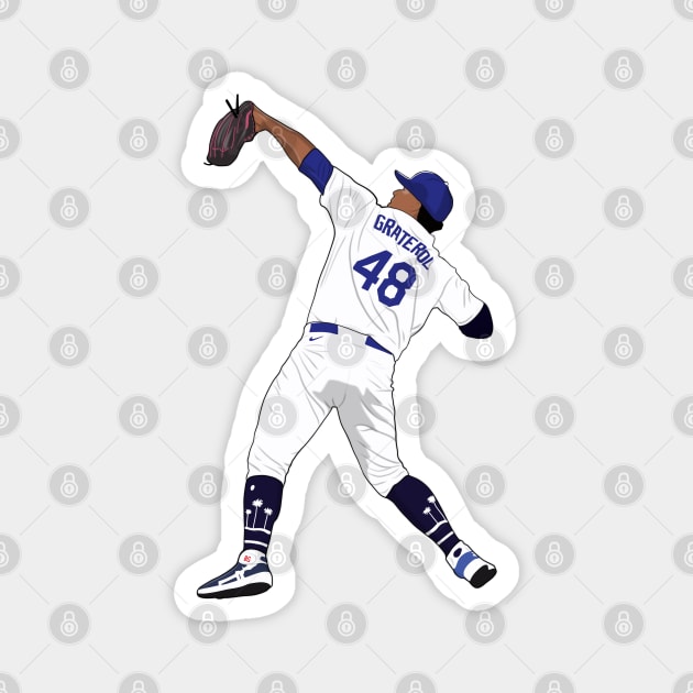 Brusdar Graterol LA Dodgers Magnet by Hevding