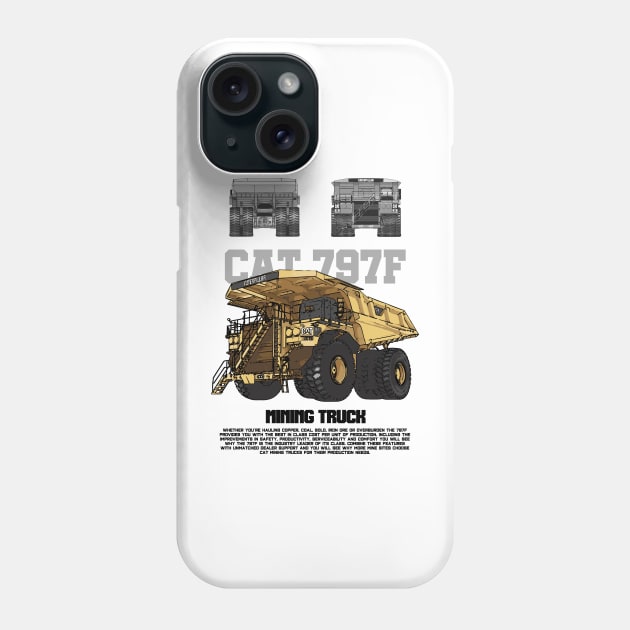 Mining truck 797F Phone Case by plutominer
