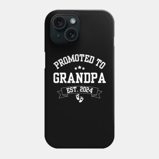 Promoted to Grandpa est. 2024 Grandparents Baby Announcement Phone Case