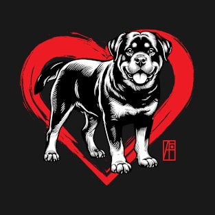 I Love My Rottweiler - I Love my dog - Intelligent dog T-Shirt