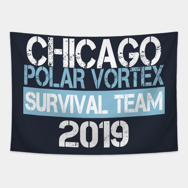 Chicago Polar Vortex Survival Team 2019 Tapestry by lisalizarb