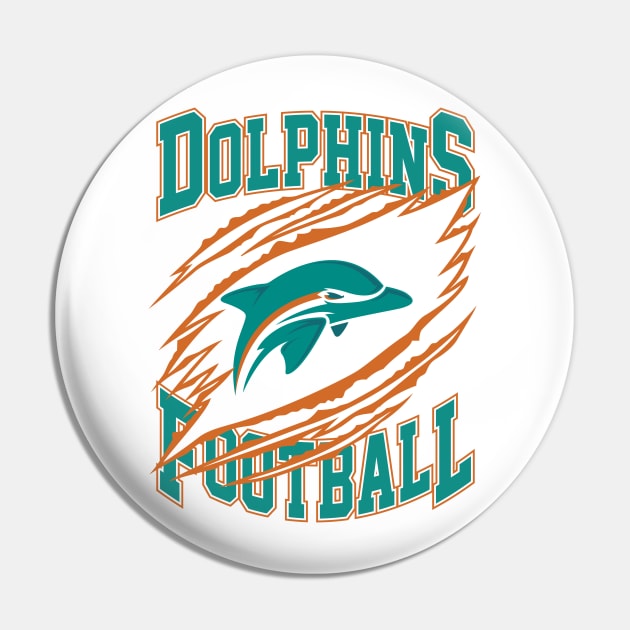 Miami Dolphins Football Pin by Cemploex_Art