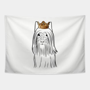 Silky Terrier Dog King Queen Wearing Crown Tapestry