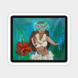 Hula Among the Palms Magnet