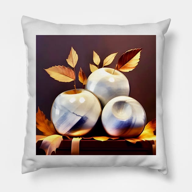 Sculptured Apple Still Life Pillow by DANAROPER