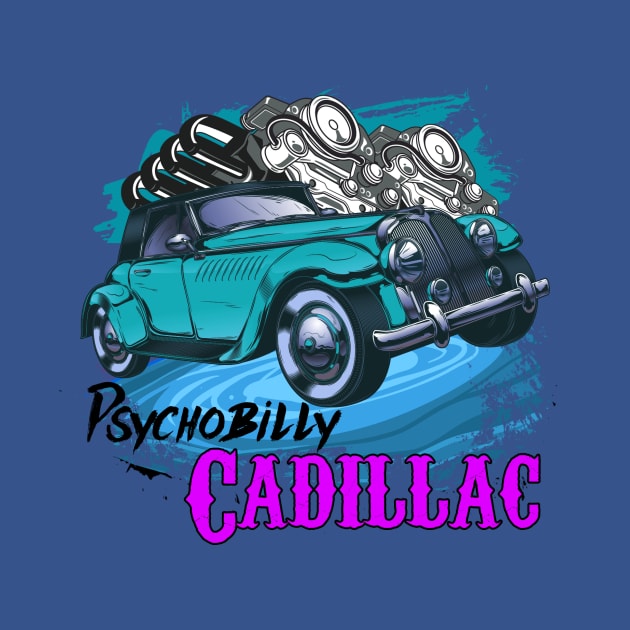 PSYCHOBILLY CADILLAC by theanomalius_merch