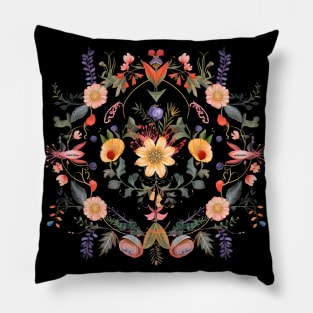 Ornamental Botanical Art Pillow