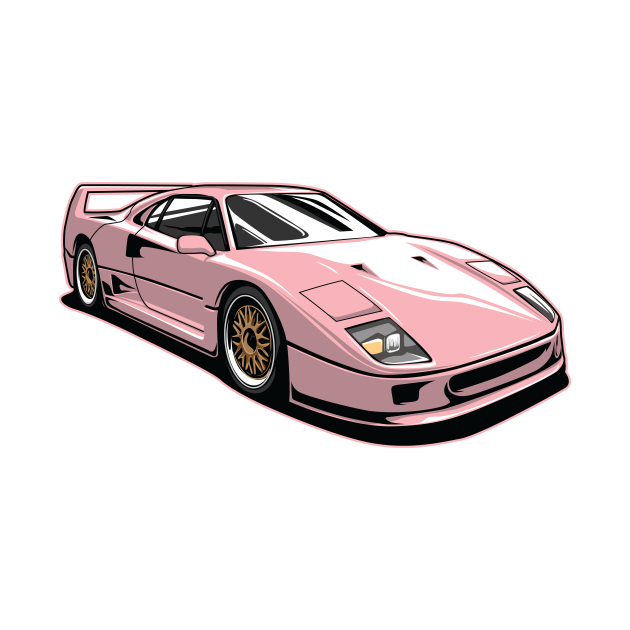 Ferrari f40 pink liberty walk Pink Floyd - Ferrari - T-Shirt | TeePublic