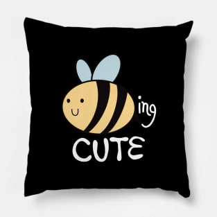 Beeing Cute Adorable Bee Cartoon A-2 Pillow