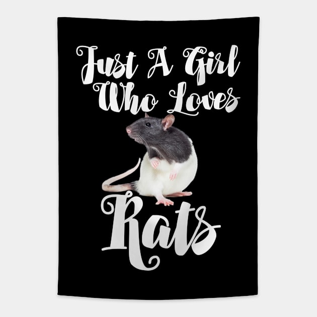 Rat - Just A Girl Who Loves Rats Tapestry by Kudostees